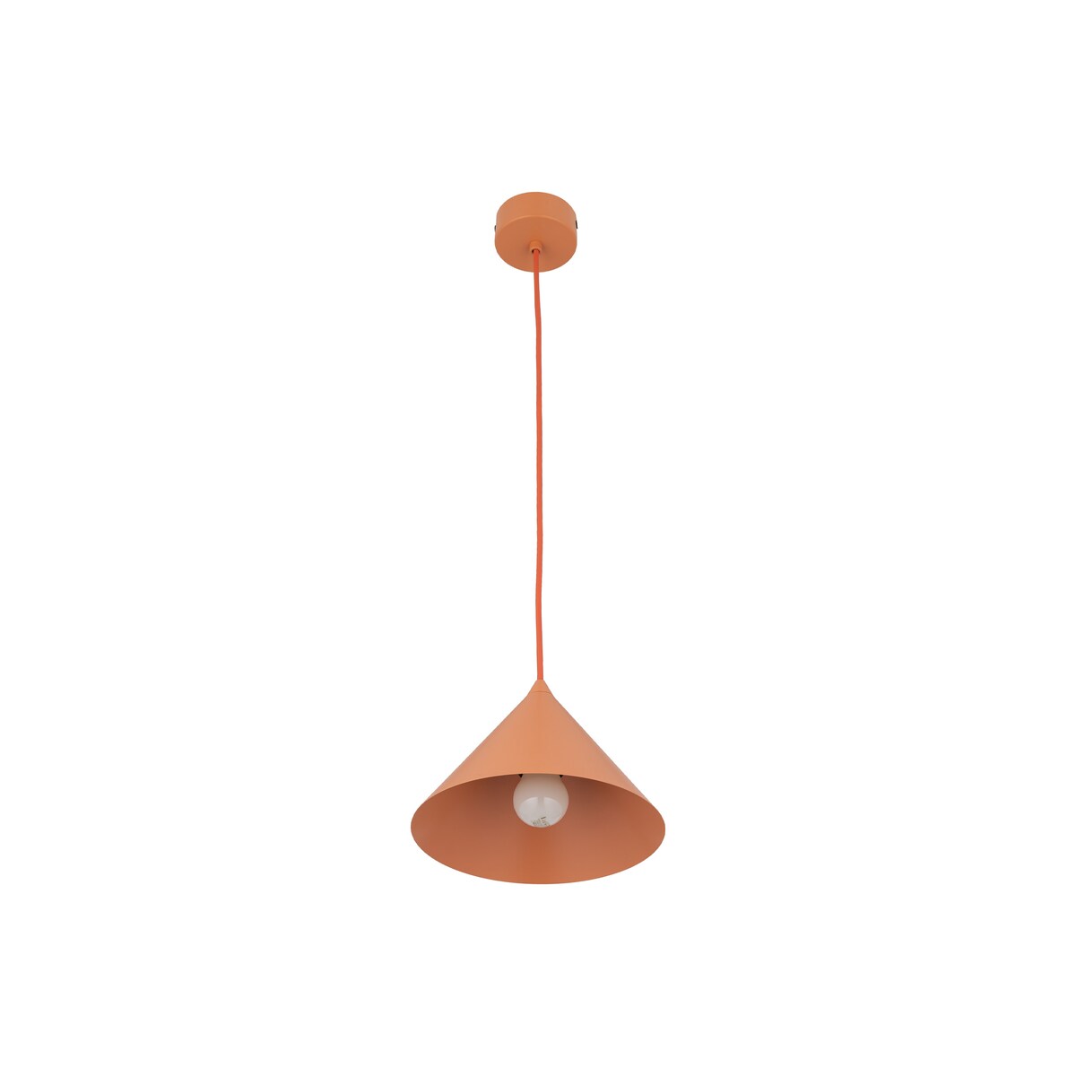 Lampa wisząca TK Lighting CONO S 11383 beżowa Sabia, metalowa, 1xE27, regulowana wysokość 155 cm