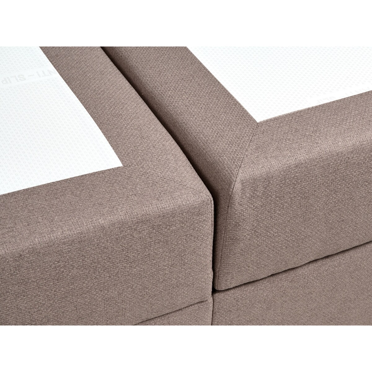 Łóżko kontynentalne z pojemnikiem BARONET 180 x 200 cm Beżowoszary