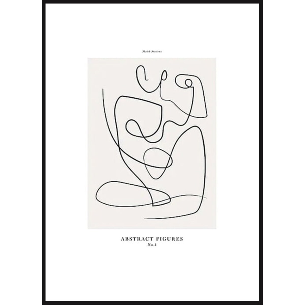 Poster Story, Plakat, Obraz - Para Zakochanych w Konturach, wymiary 42 x 60 cm