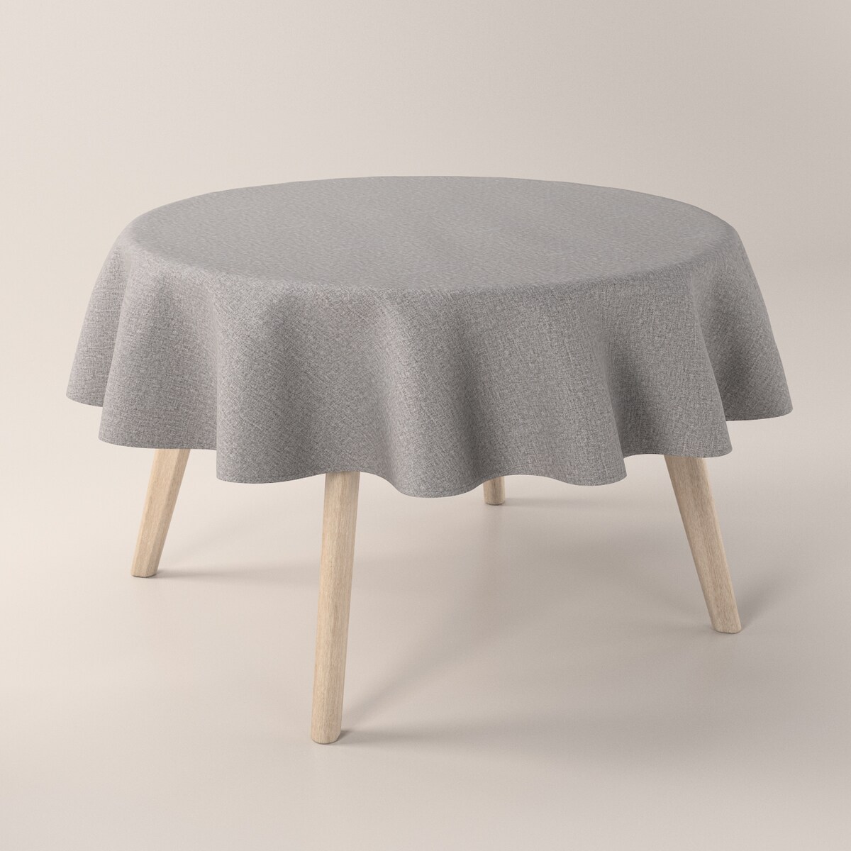Obrus okrągły 130 x 130 cm szary