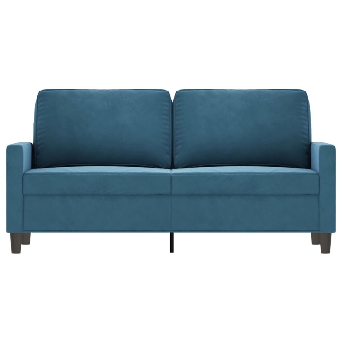 vidaXL Sofa 2-osobowa, niebieski, 140 cm, tapicerowana aksamitem
