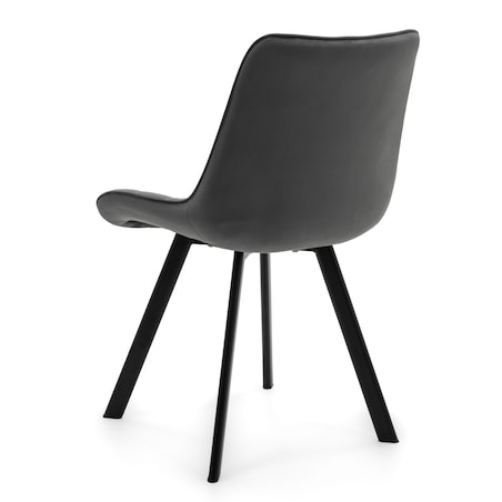 KRZESŁO TAPICEROWANE WELUROWE DO SALONU JADALNI GLAMOUR SZARE TORI