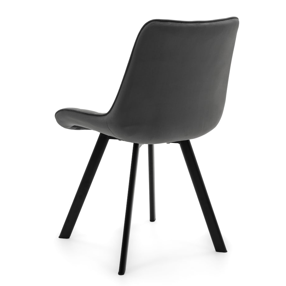 KRZESŁO TAPICEROWANE WELUROWE DO SALONU JADALNI GLAMOUR SZARE TORI