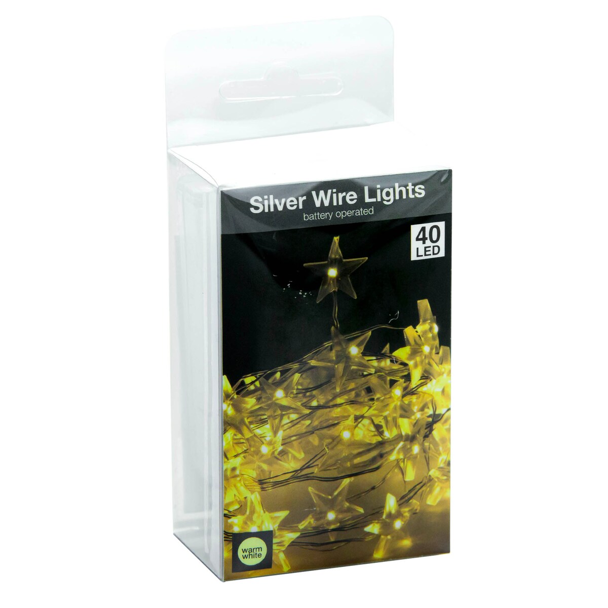 Lampki Druciki Gwiazdki 40 Led Dekoracja Na Boże Narodzenie Ciepły Biały