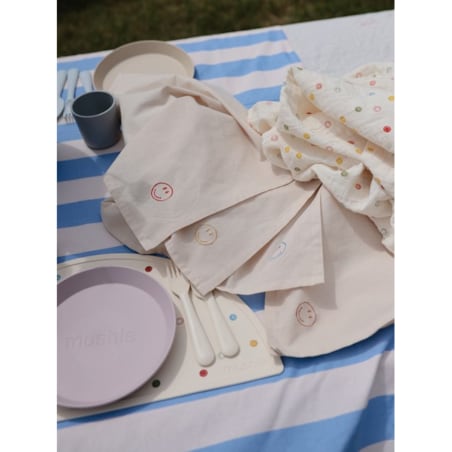 Mushie Talerzyki dla dzieci okrągłe 2-pak Soft Lilac