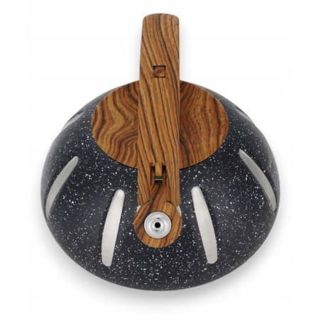 Duży Solidny Czarny Marmurkowy Czajnik Z Gwizdkiem Ze Stali 3L Indukcja Gaz