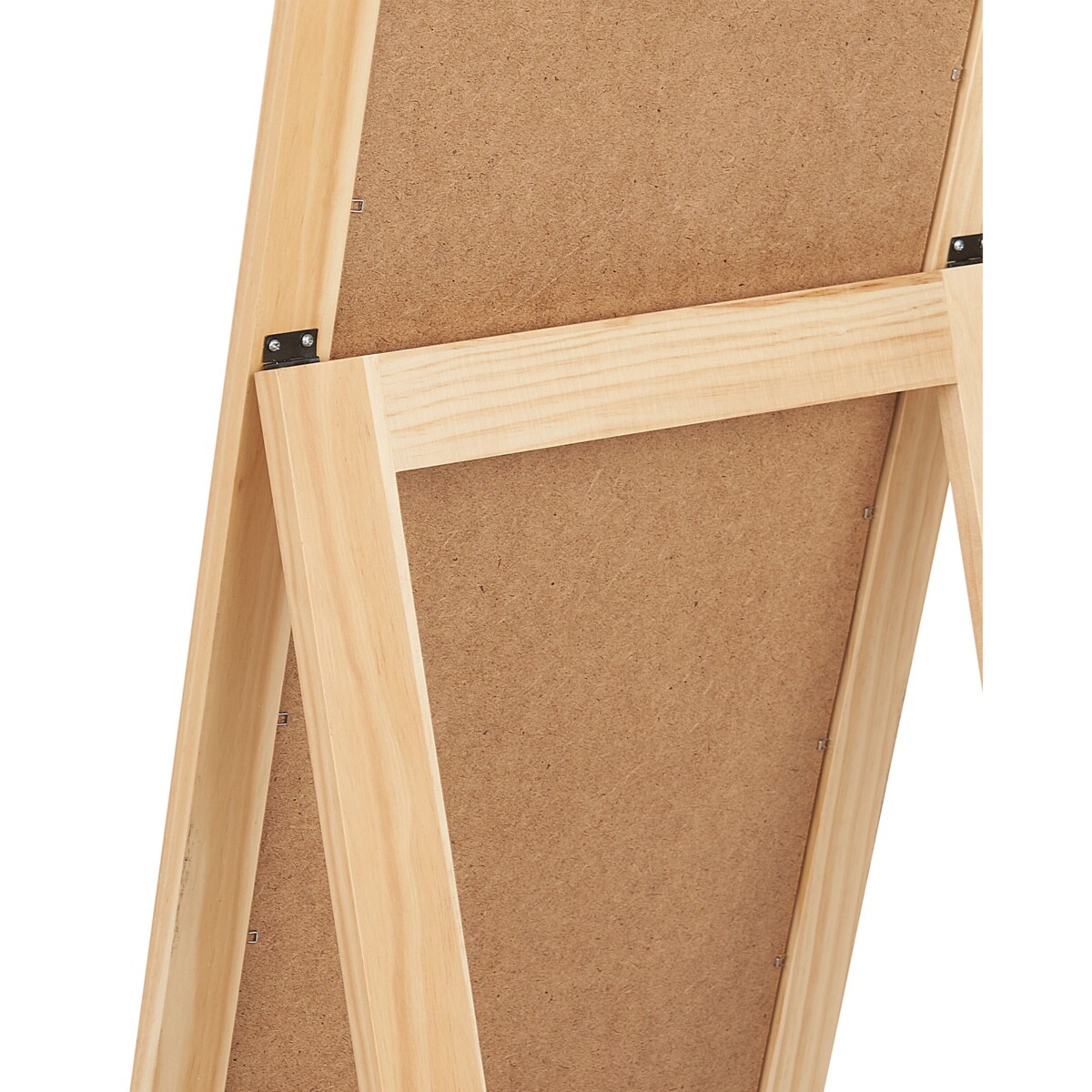 Lustro stojące z półką jasne drewno LUISANT