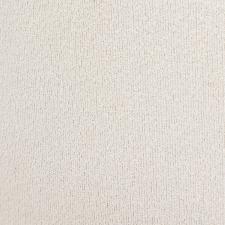 Okrągła pufa biała KAYDI boucle, Ø 35 cm