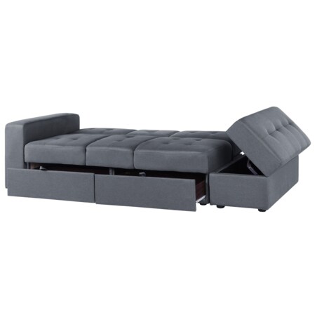 Sofa rozkładana ciemnoszara FALSTER
