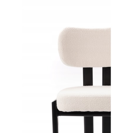 ZESTAW 2 SZTUK Krzesła LUNAR Biało-Czarne Tapicerowane Nowoczesne Loft
