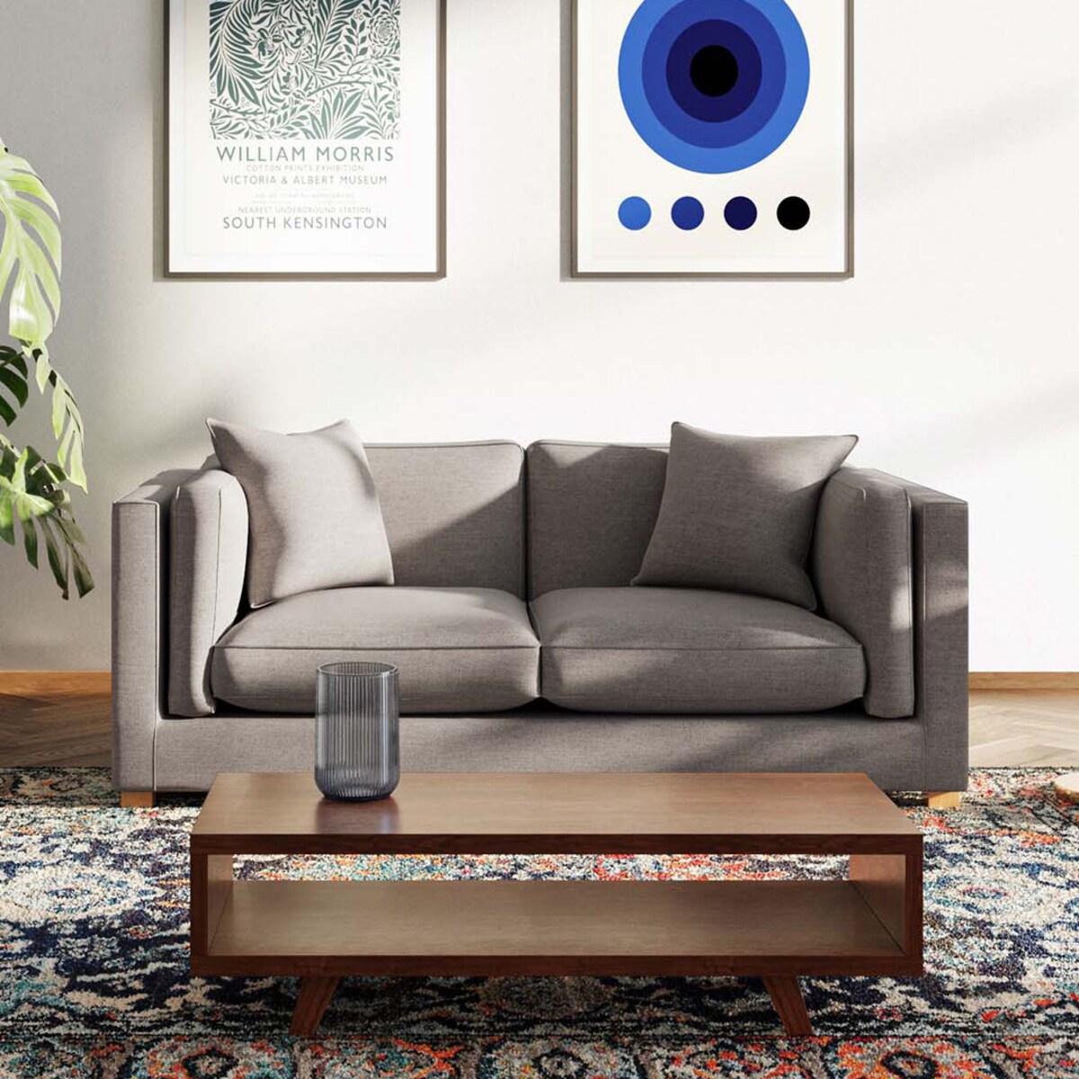 Pomo sofa 2 osobowa Jasnoszara