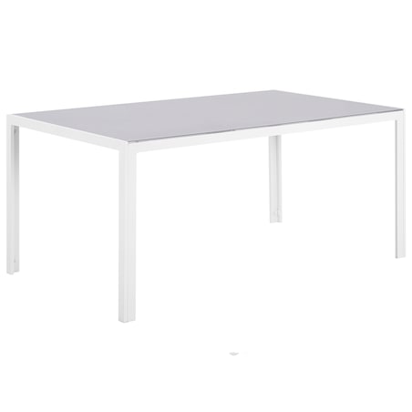 Stół ogrodowy CATANIA 160 cm 91 cm Szkło Szary