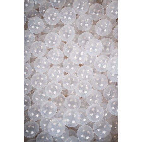 Piankowy plac zabaw + mały basen - beżowy + 80 piłek TRANSPARENTNE