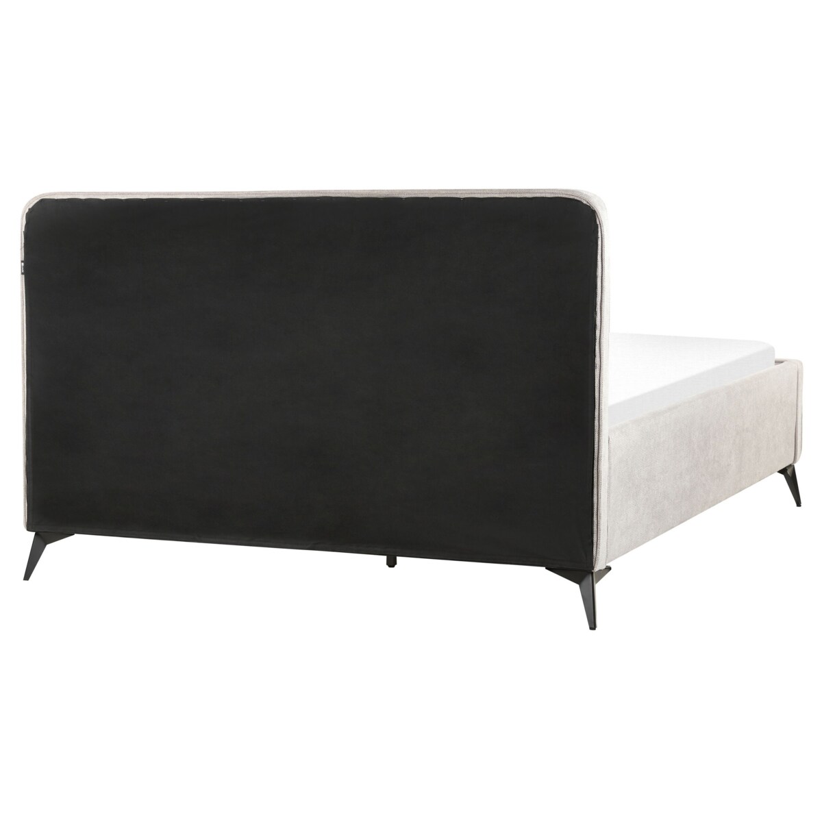 Łóżko tapicerowane 160 x 200 cm jasnoszare VALOGNES