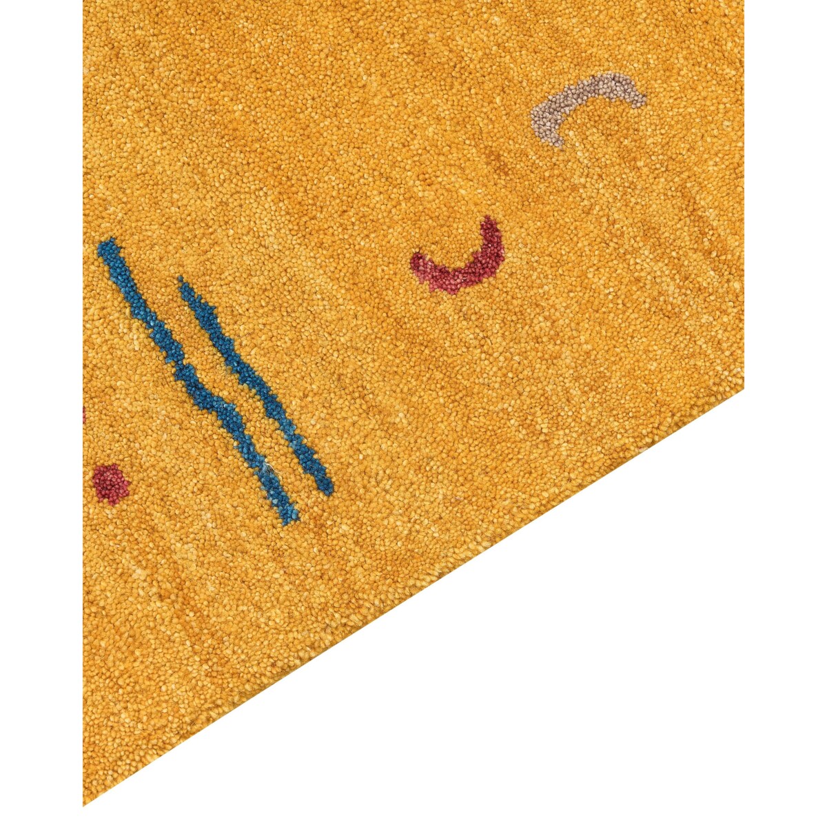 Dywan wełniany gabbeh 80 x 150 cm żółty AKALAN