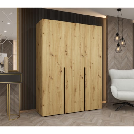 Szafa uchylna otwierana ALICANTE 1 150 wys. 202 cm Artisan + u. Czarny