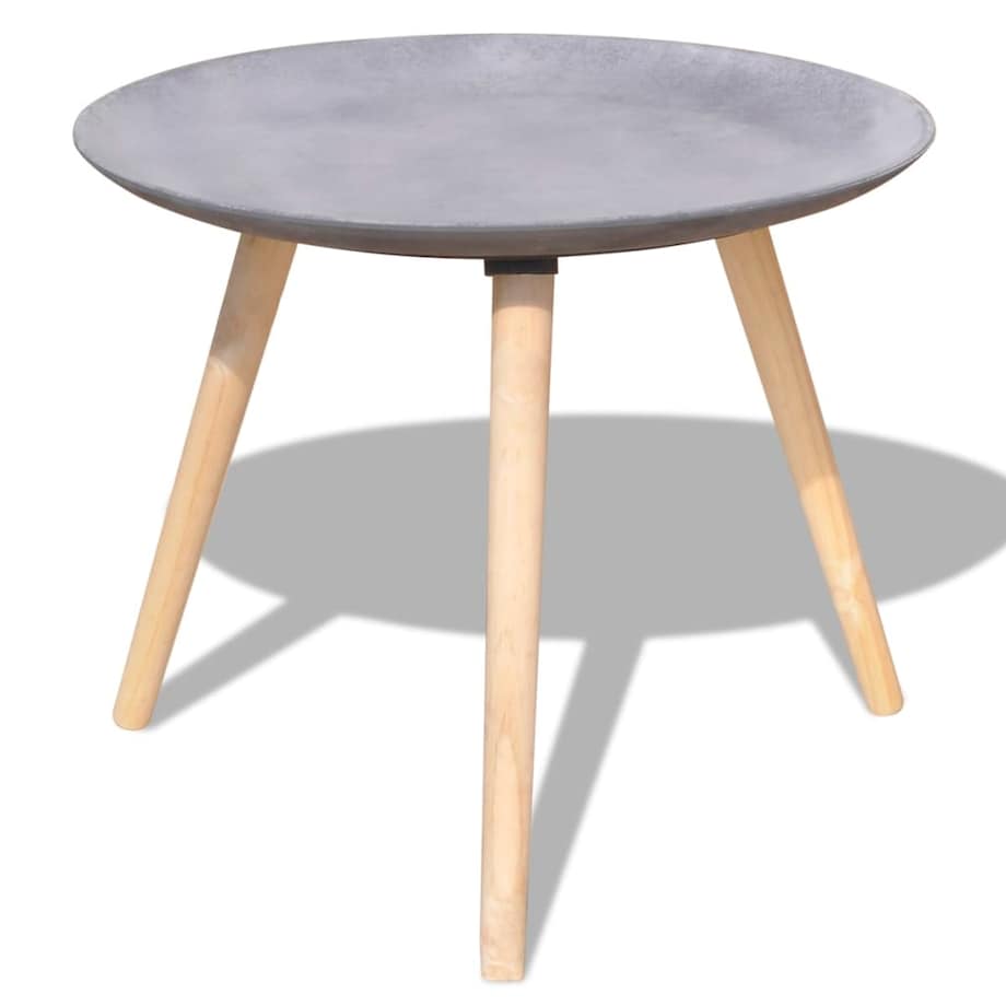 vidaXL Zestaw dwóch stolików, 55 i 44 cm, betonowa szarość