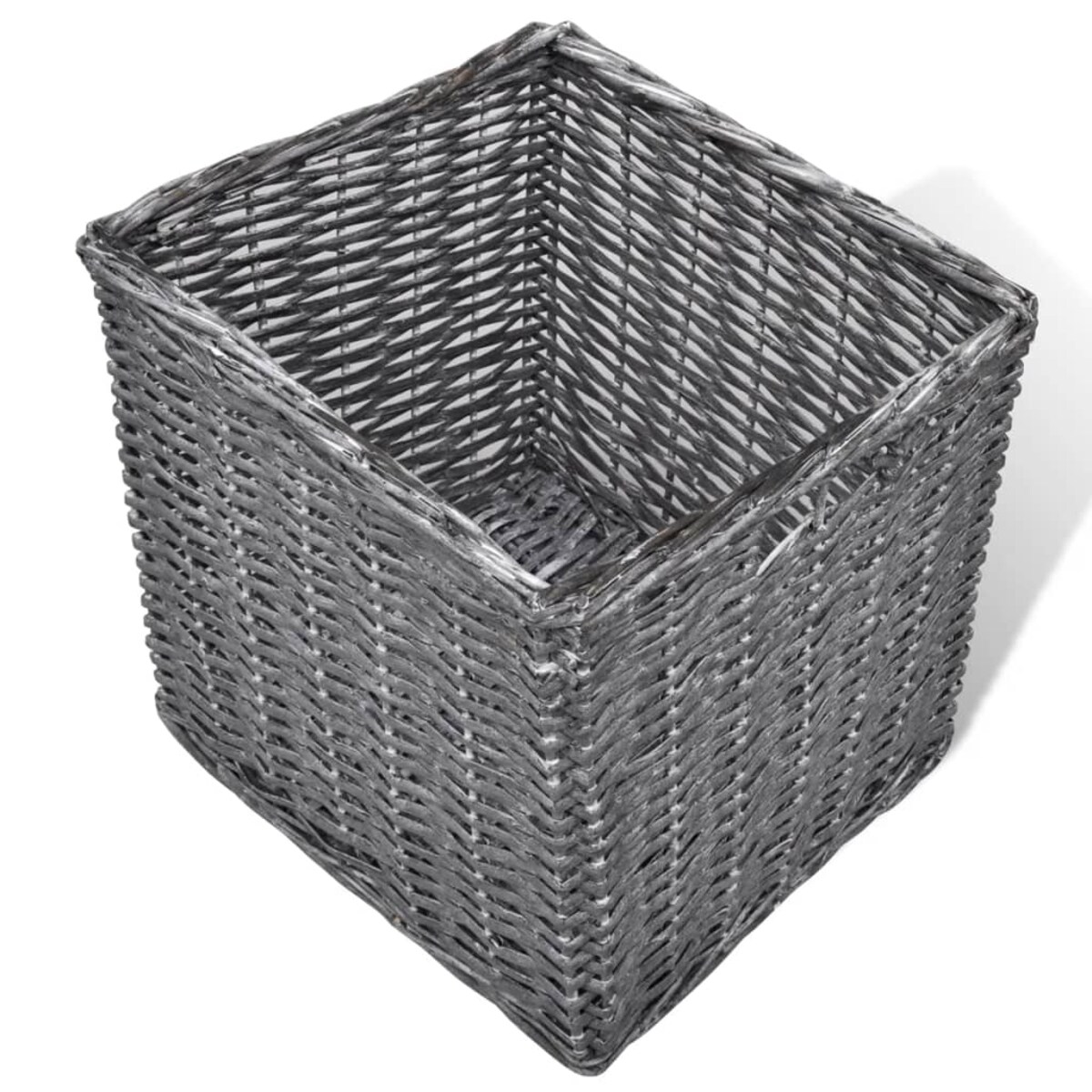 Ławka do przedpokoju, biała, z trzema koszami i poduszką