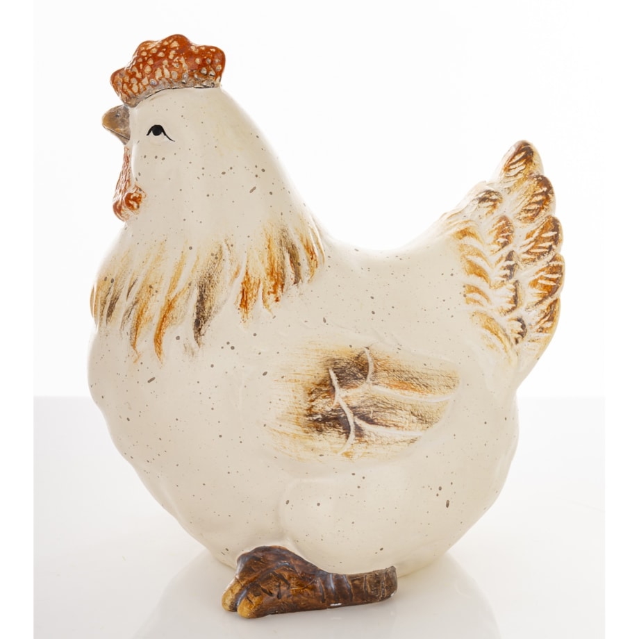 Dekoracja - kura wielokolorowa 18,5x13x16 cm POULE-2