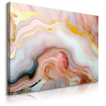 OBRAZ NA PŁÓTNIE PASTELOWY RÓŻOWY MARMUR ABSTRAKCJA STYL GLAMOUR 40x30cm