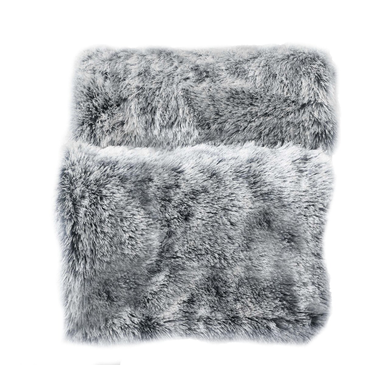 Miekki koc ze sztucznego futra, GREY, 180 x 220 cm