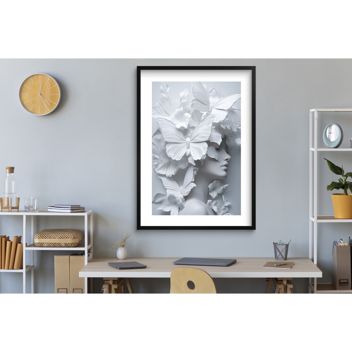 Nowoczesny Plakat Obraz na ścianę z ramką do salonu biura Portret kobiety