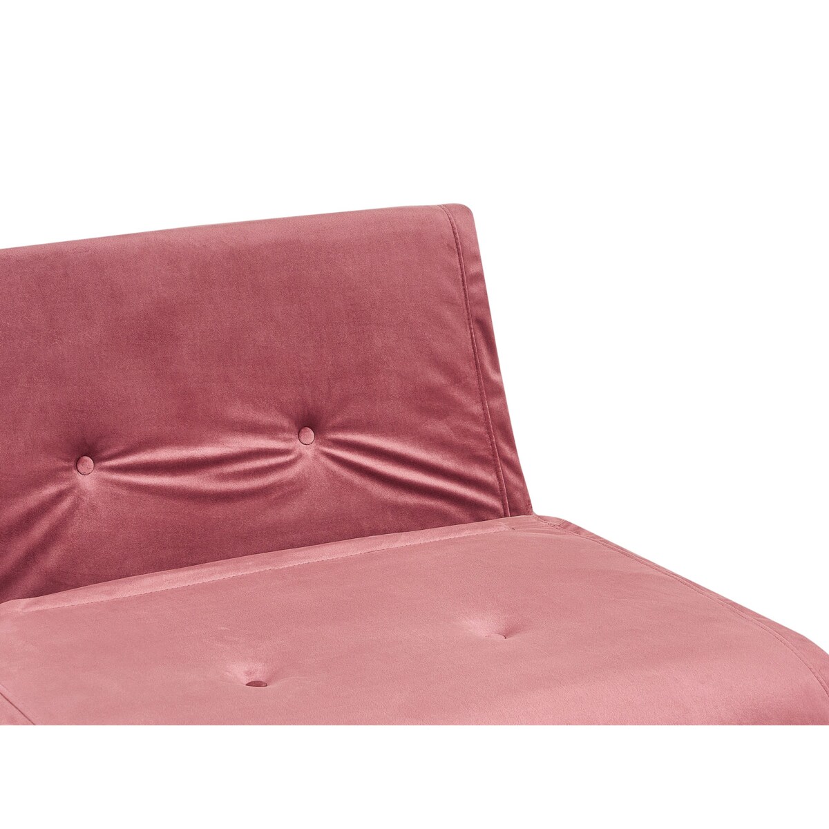 Sofa welurowa rozkładana 2-osobowa różowa VESTFOLD