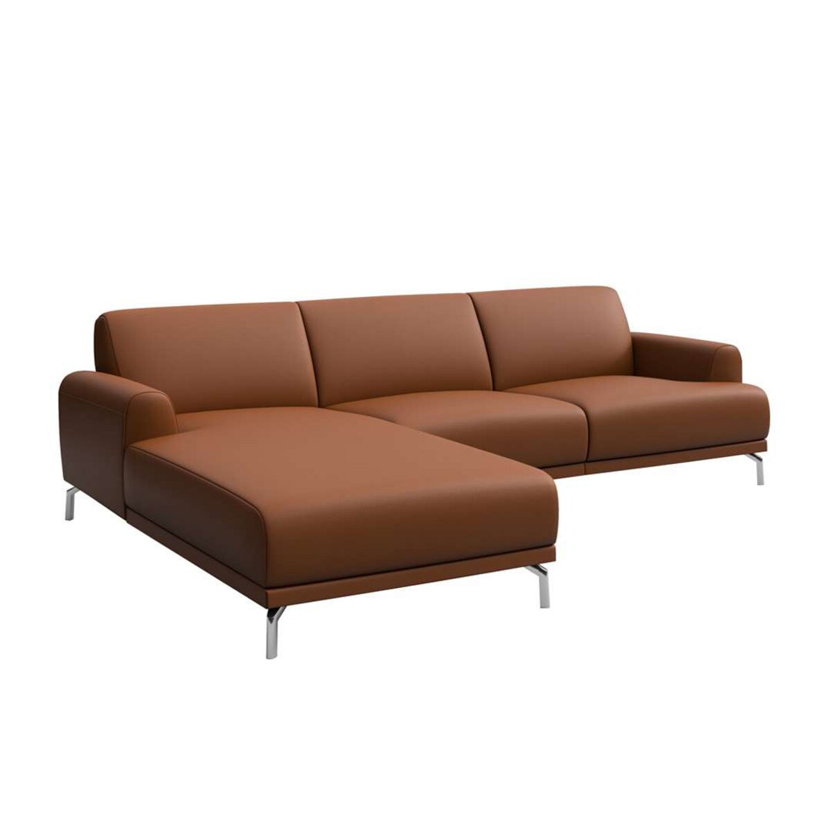 Sofa narożna Puzo koniakowa