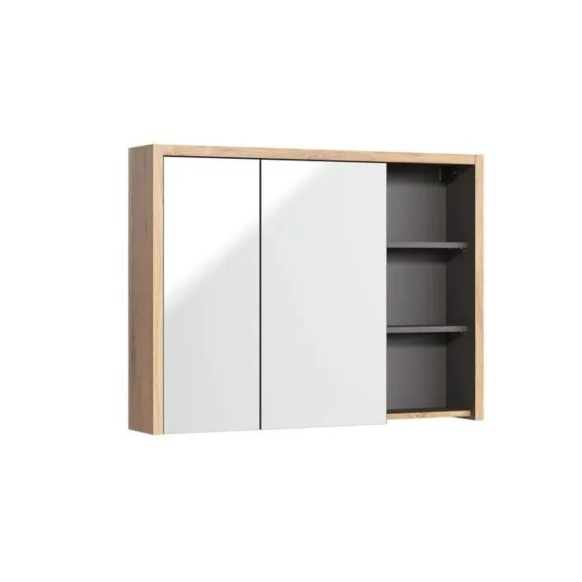 Szafka łazienkowa DEVON 846 100 cm dąb z lustrem