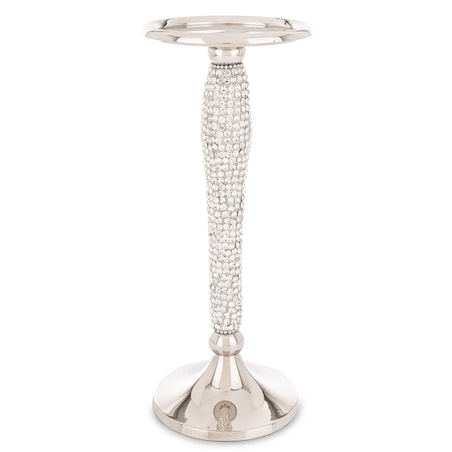 Świecznik srebrny kolumnowy KOLERE 26x10 cm tall