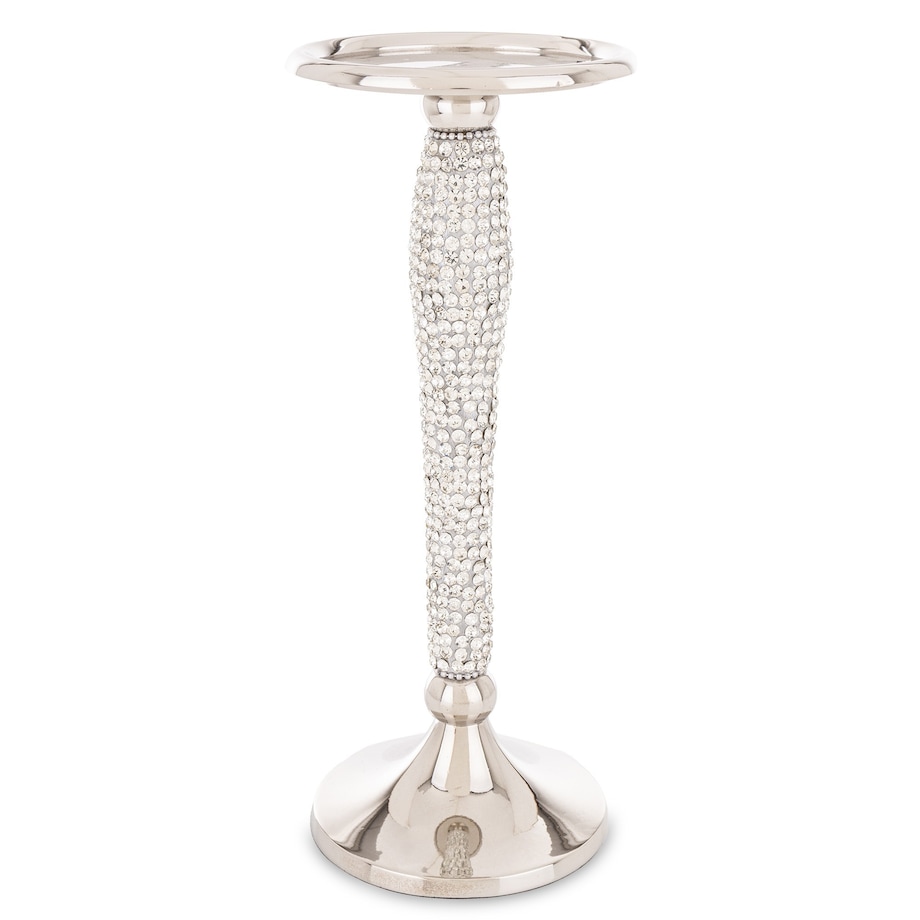 Świecznik srebrny kolumnowy KOLERE 26x10 cm tall