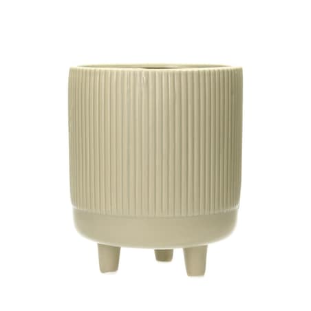 Osłonka na doniczkę Tres 22cm olive, 18 x 18 x 22 cm