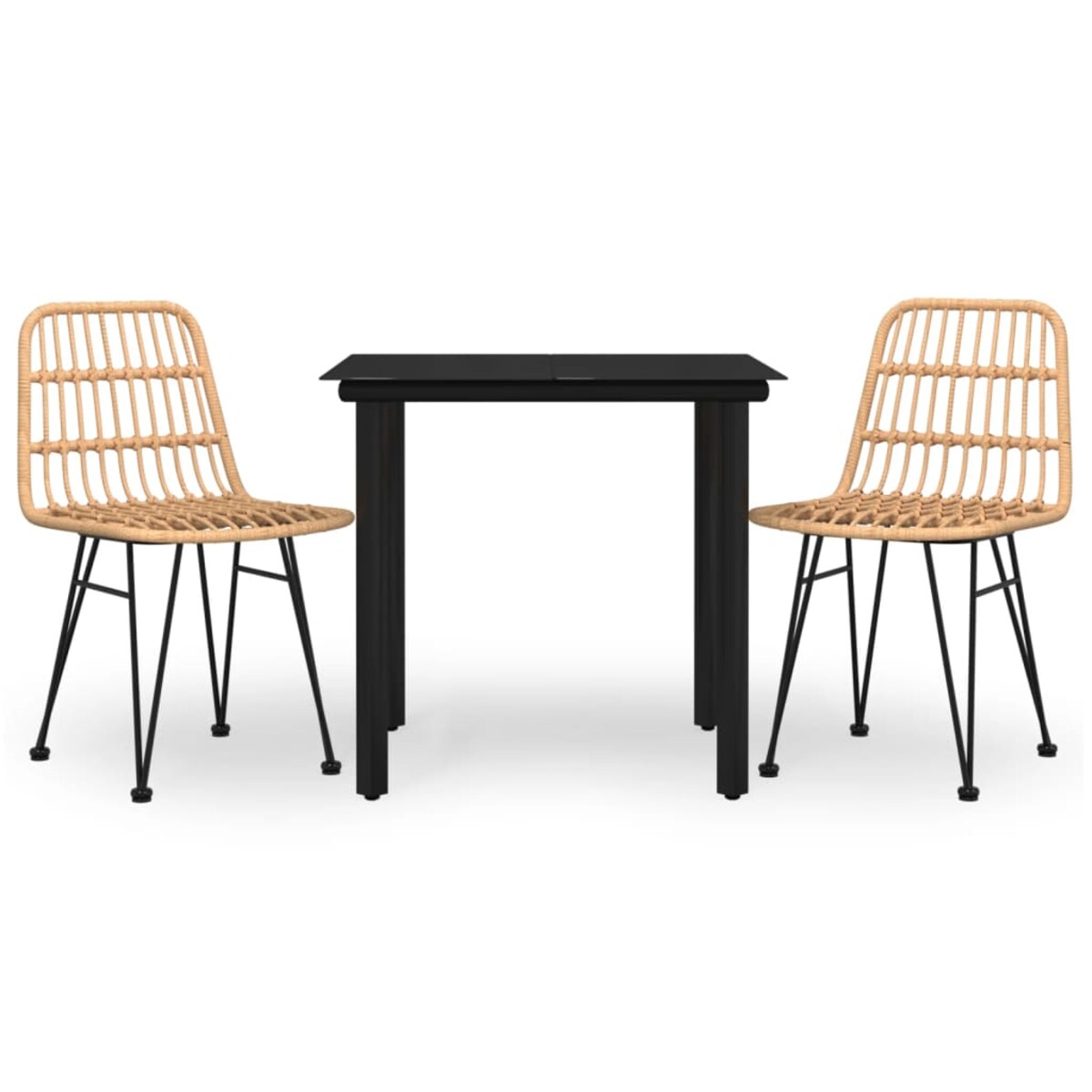 vidaXL 3-częściowy zestaw mebli ogrodowych, polirattan