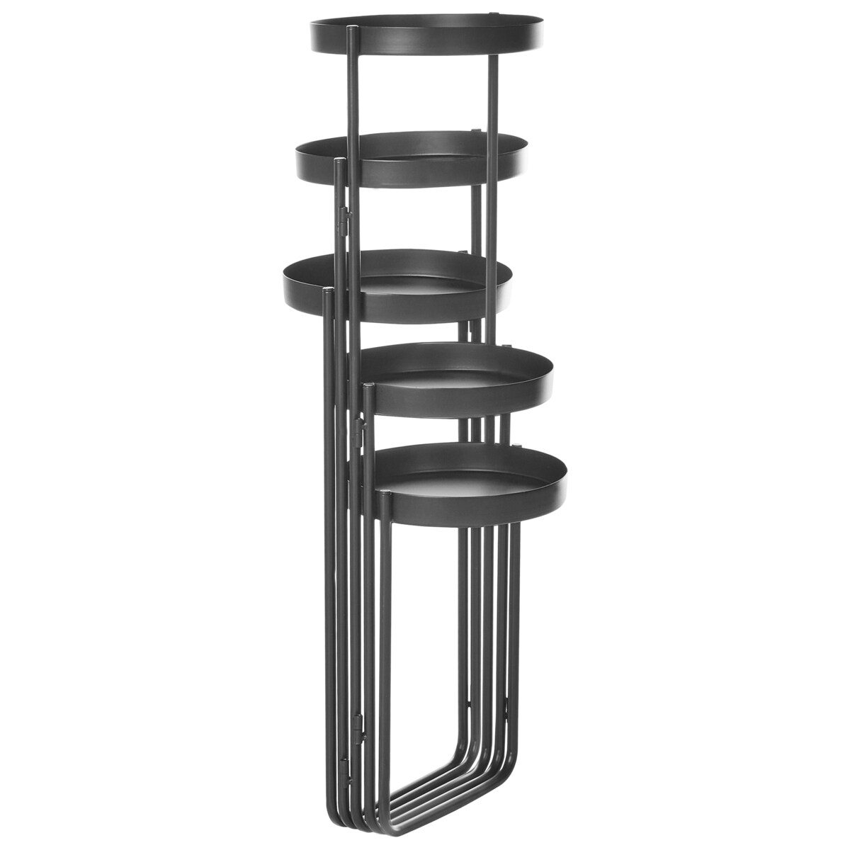 Stojak na kwiaty NANTEN Metal 80 cm Czarny