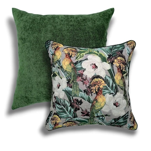 Zielony zestaw poduszek w liście - Echo Puszczy i Heaven