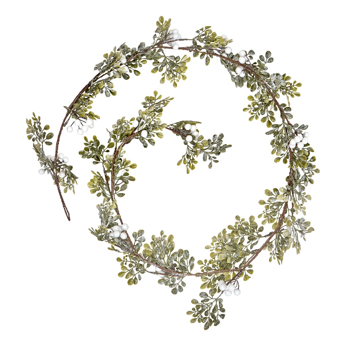Girlanda dekoracyjna BERRIES z jagodami, 180 cm, kolor zielony, tworzywo sztuczne