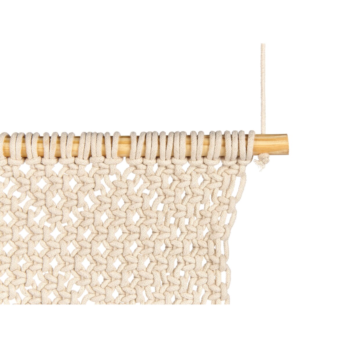 Dekoracja ścienna makrama bawełniana beżowa OKARA