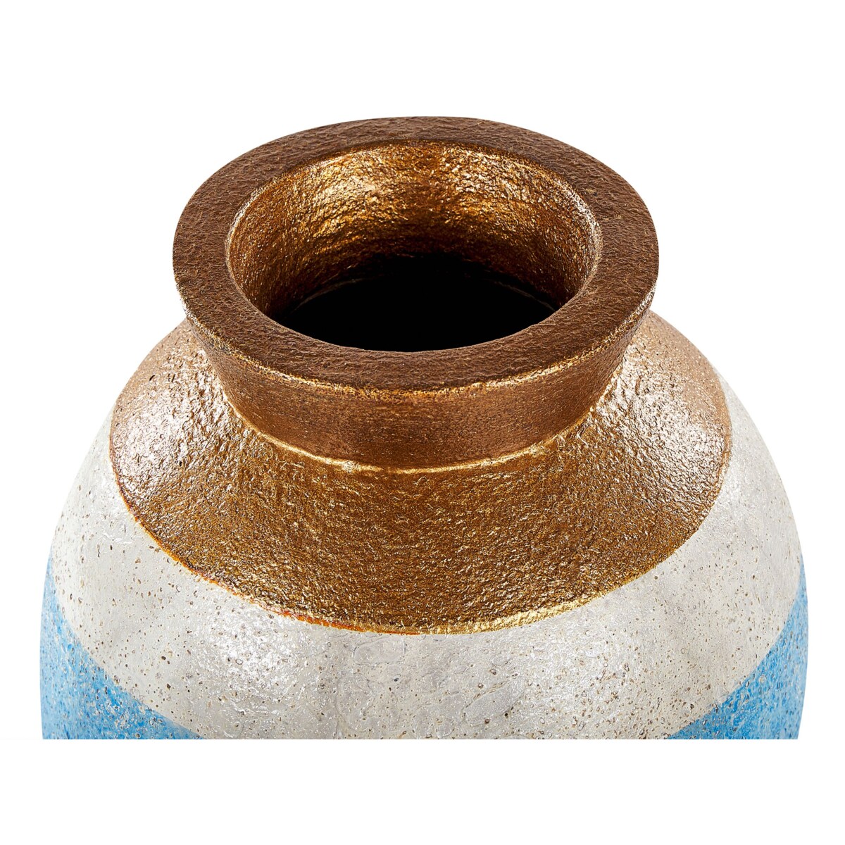 Wazon dekoracyjny z terakoty 42 cm niebieski PLATEJE