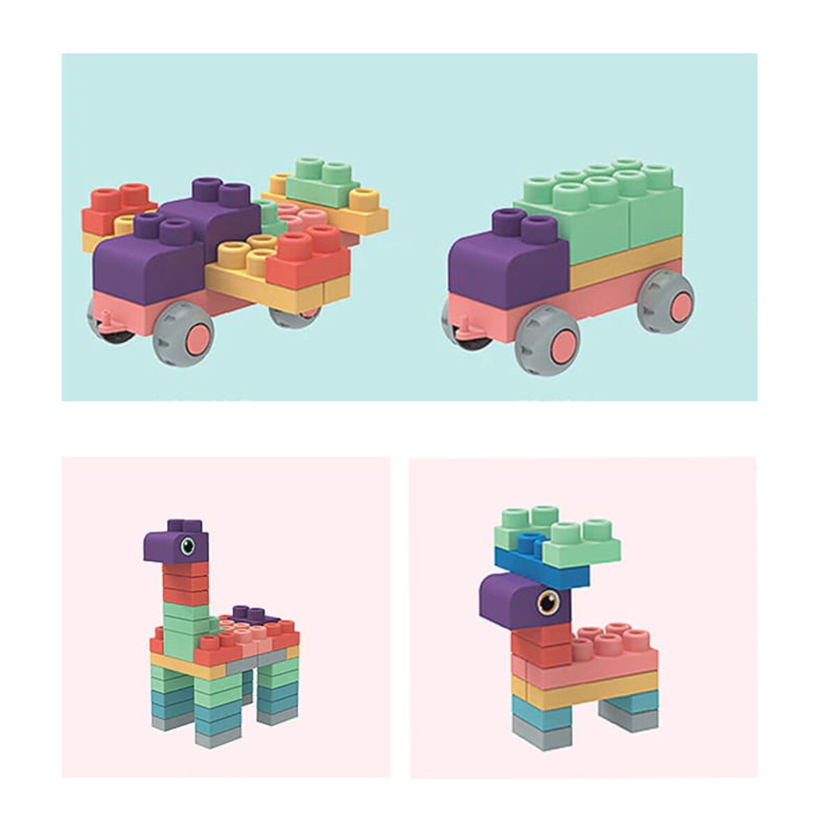 SOFT blocks - miękkie klocki konstrukcyjne 50 elementów