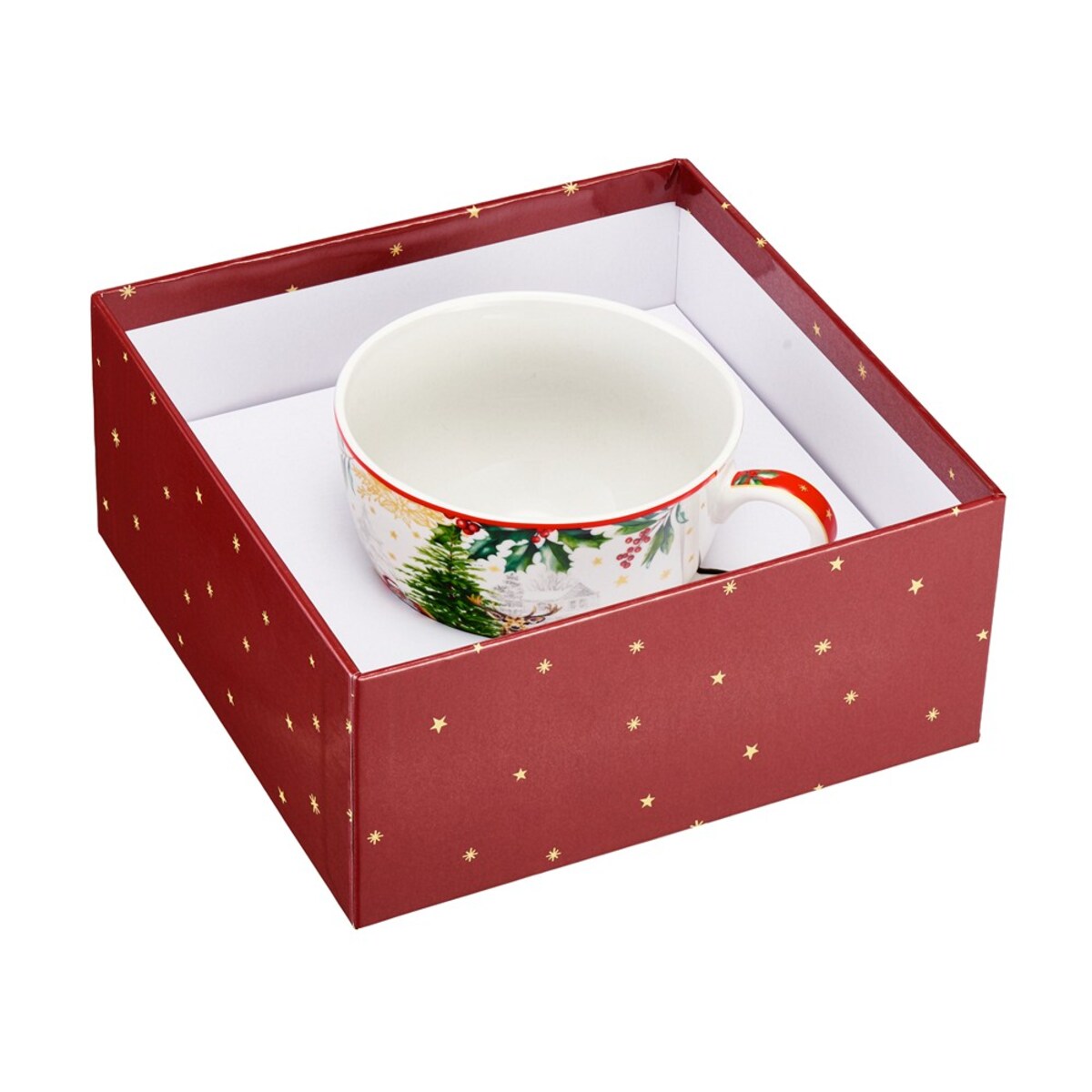 VILLA ITALIA Filiżanka świąteczna porcelanowa 260ml FROZEN NOEL Sanie Mikołaja