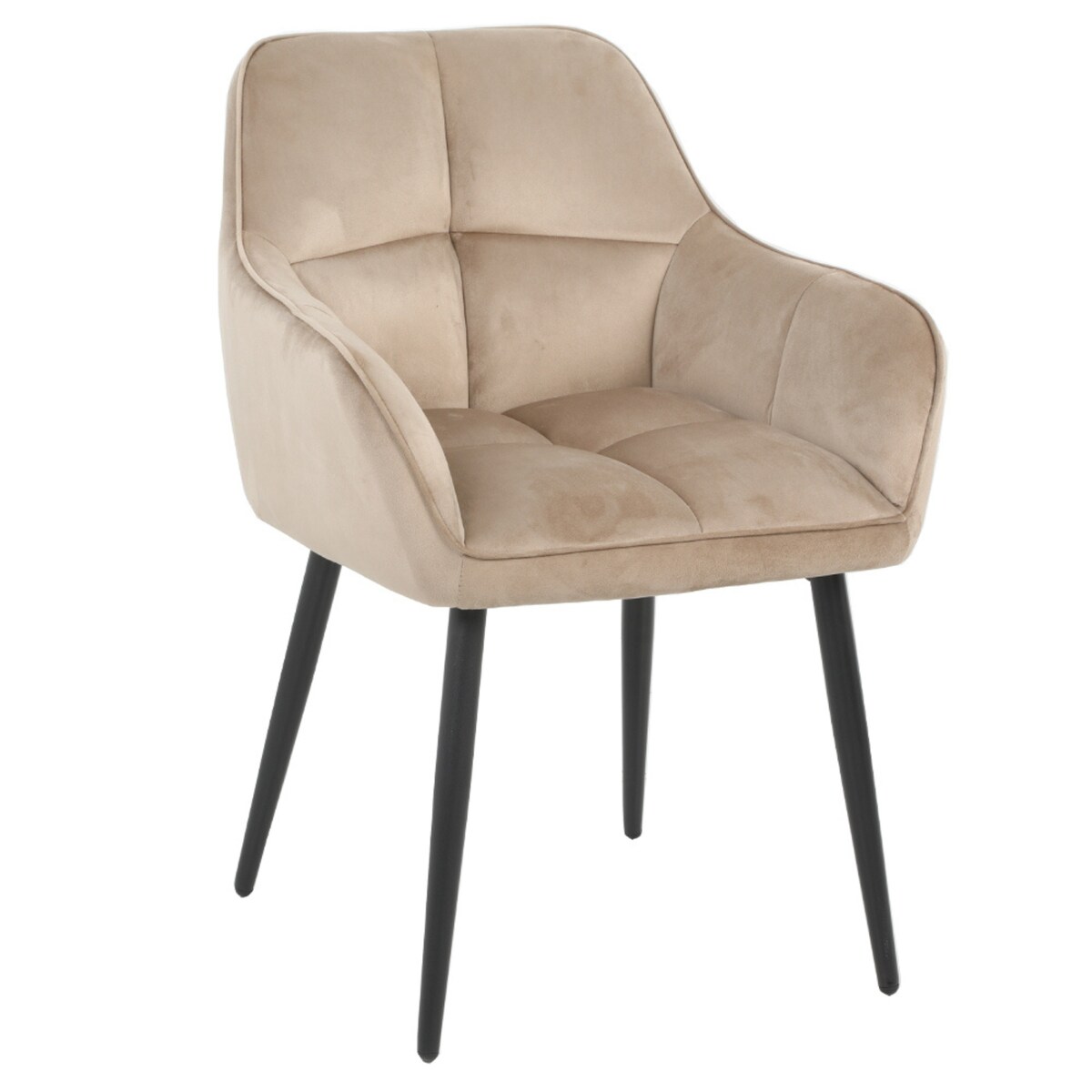 Krzesło brązowe welurowe ELIOR coffee tapicerowane do salonu jadalni