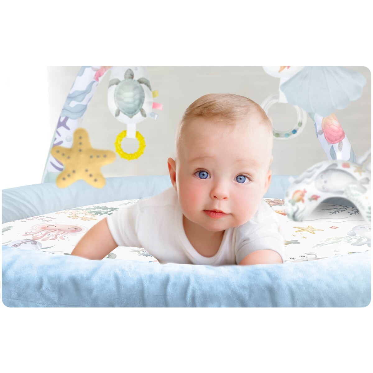 Mata edukacyjna interaktywna dla niemowląt kokon kojec gniazdo Nukido