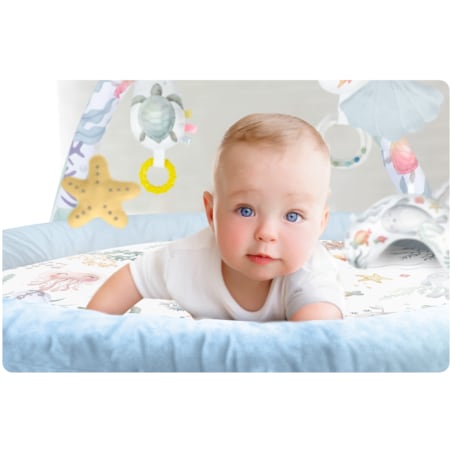 Mata edukacyjna interaktywna dla niemowląt kokon kojec gniazdo Nukido