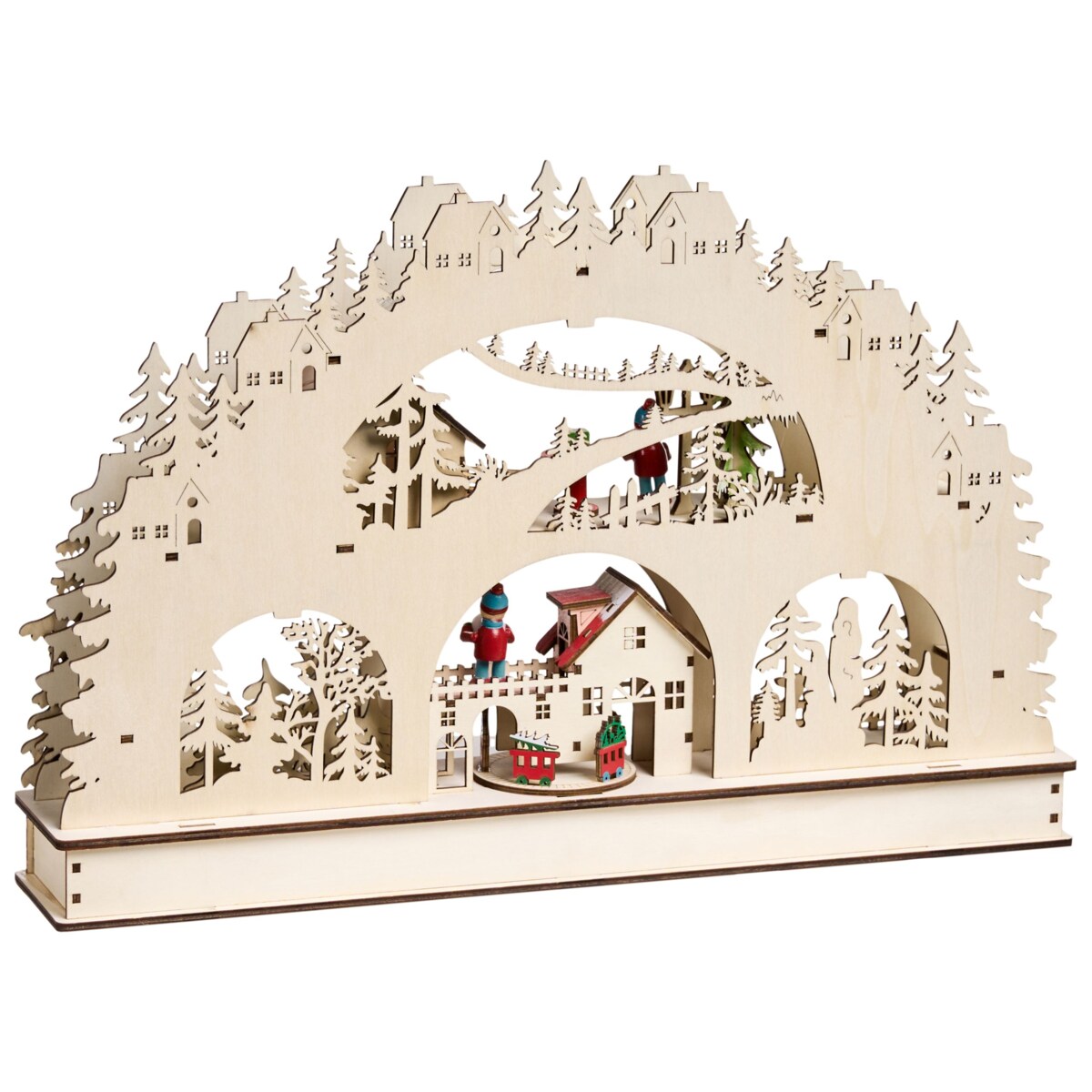 Dekoracja świąteczna LED SELURA 30 cm Jasnobrązowy