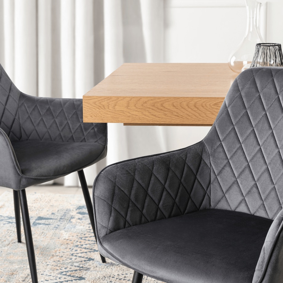 Krzesło Tapicerowane Welurowe Do Salonu Jadalni Kuchenne Szary BRESSO