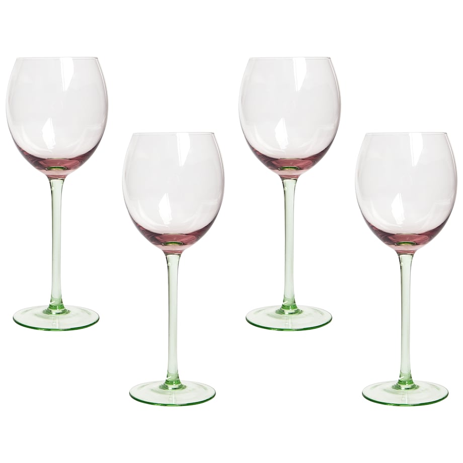Zestaw 4 kieliszków do wina DIOPSIDE 360 ml Różowy