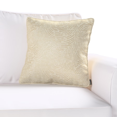 Poszewka Gabi na poduszkę 60x60 beżowo-złoty wzór
