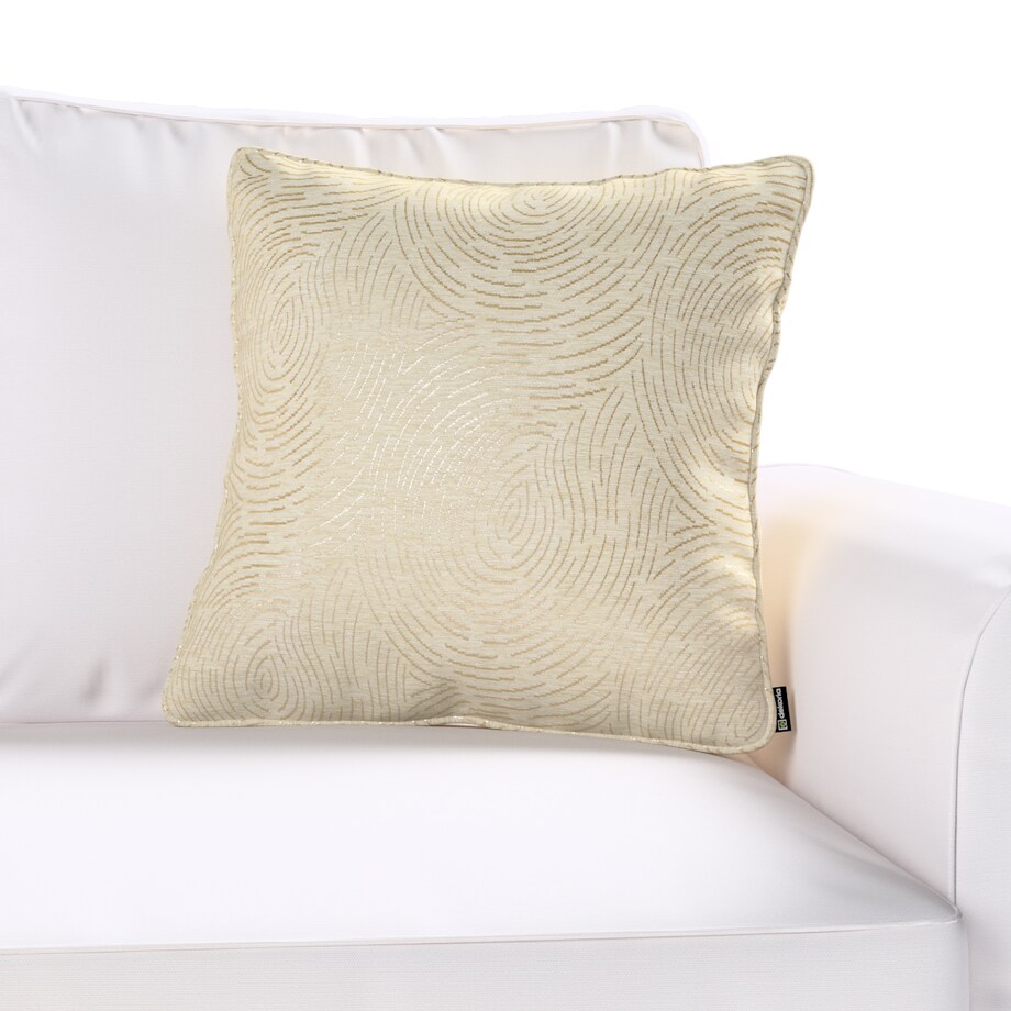 Poszewka Gabi na poduszkę 60x60 beżowo-złoty wzór