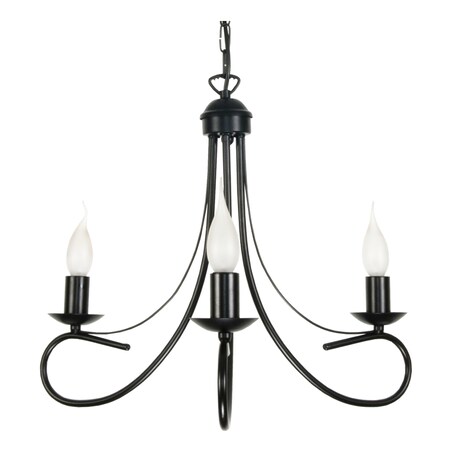 czarna lampa wisząca świecznikowa 3 punktowa edylit do salonu
