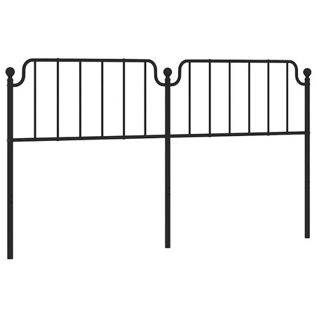 vidaXL Metalowe wymienne wezgłowie, czarne, 180 cm